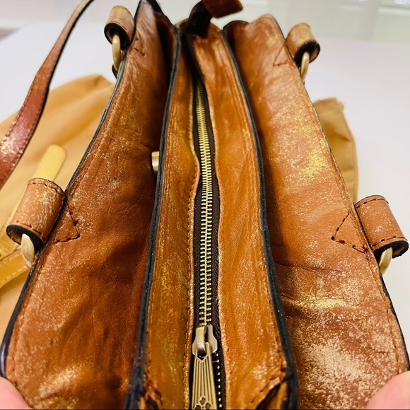 PATRICIA NASH crossbody tote Provincial Embroidery Collection ANGELIN Tan Gold - Picture 11 of 15